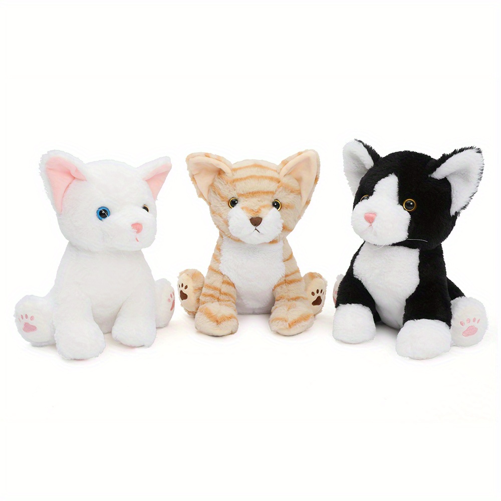 

Stuffed Animals, Golden Toy&white Cat Plush& Kitten Plush For Boys Girls School Favors Supplies Decoration Christmas Gift