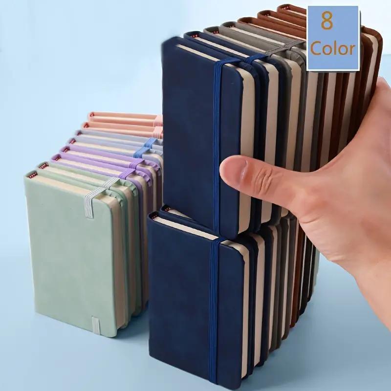 

5pcs Premium Leather Pocket Notebooks, Mini Journals With Pages, Closure - Personal Organizers In Assorted Colors (navy Blue, Teal, Brown, Purple, Light Green) For Use, Notebooks And Journals