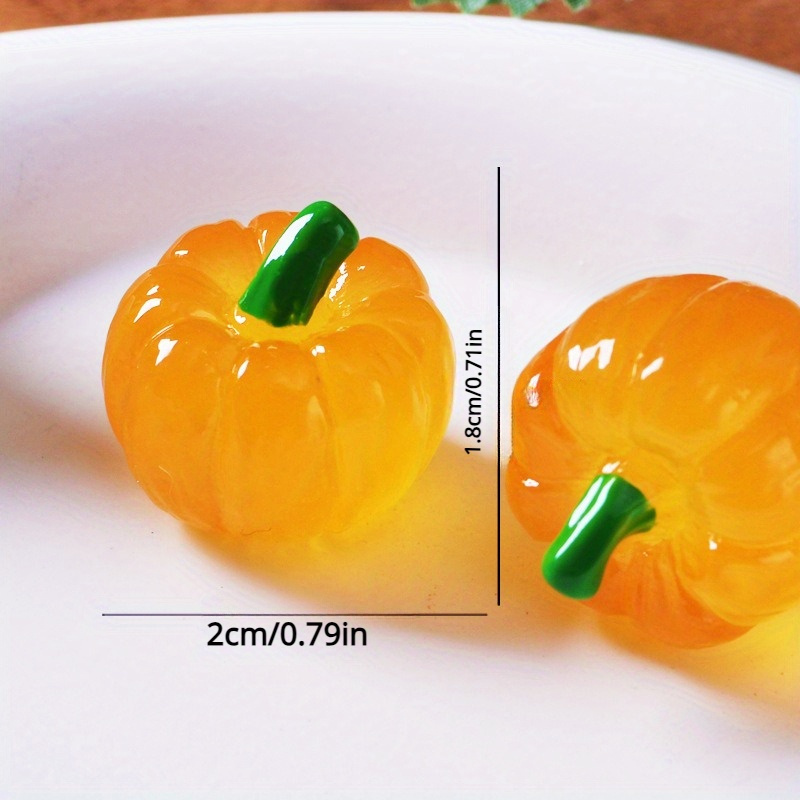 

10pcs -the-dark Mini Pumpkins - Resin Diy Ornaments For Halloween Decor, Aquarium Accessories & Crafts Halloween Decorations