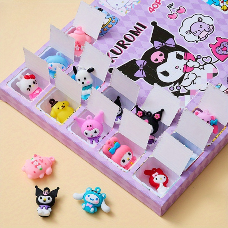 

40pcs Sanrio Hello Kitty Kuromi Blind Box Figurines - Assorted Pvc Miniature Character Toys For Party Favors And Home Decor