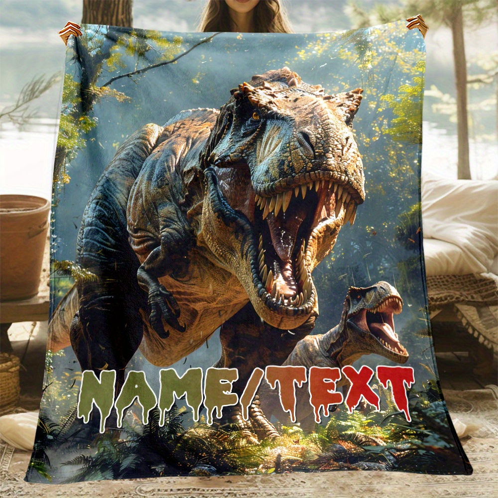 

1pc Personalized Blanket - , Polyester, No Required, Featherless, , For Sofa, , Bed, , Camping