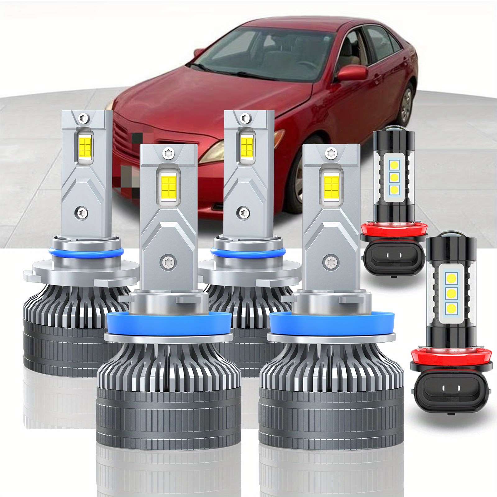 

For Toyota For Camry (2007 2008 2009 2010 2011 2012 2013 2014), 9005 H11 Led Headlight Bulbs, High Beam Low Beam + H11 Fog Lights, 6500k White 40000lm Lamps