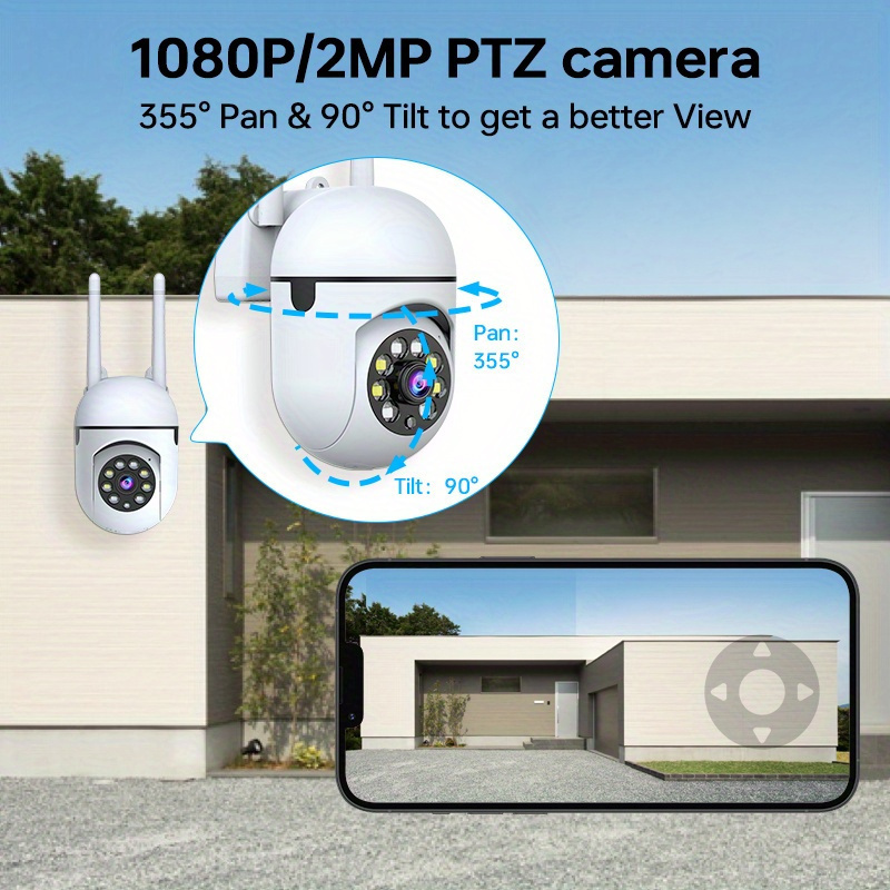 2.4G Wifi Network Camera, Suitable for Smart Home Security Video Monitoring, Supports Two-Way Audio, Motion Detection, Alarm Notification Push, 1080P. details 0