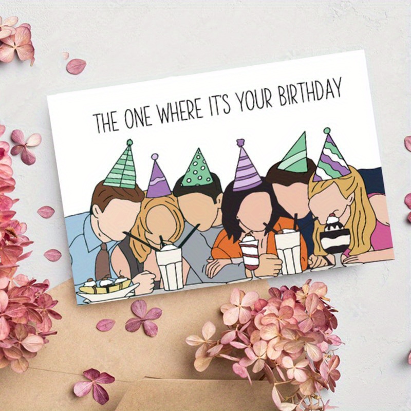 

Tv Show Birthday Card - Perfect Gift For Men, Women, Friends, Coworkers, Sisters & - Ideal For Christmas, Thanksgiving, Halloween, Unique Gift, 1pc