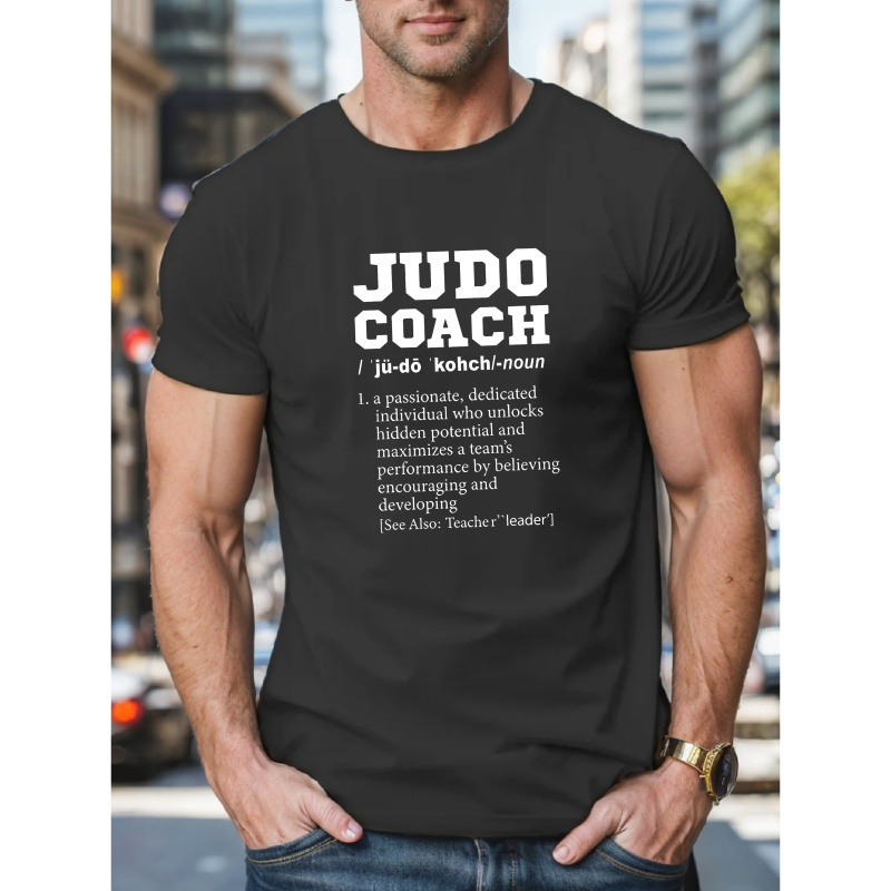 

Men's Casual Short Sleeve T-shirt - Breathable Polyester, Geometric Pattern, Round Neck - Summer