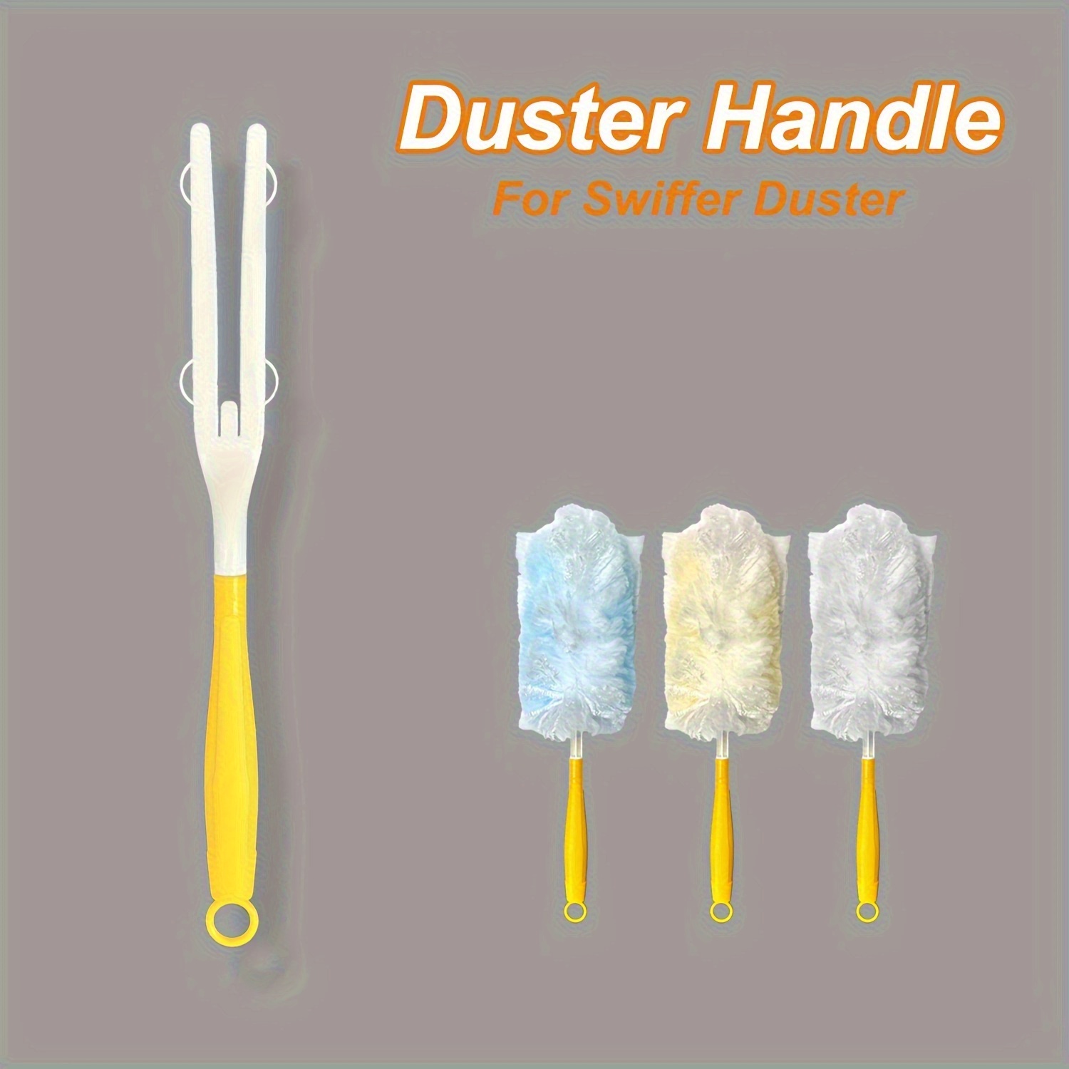 

1/3 Pack (refills Not Included) Duster Handle For - Compatible With Dusters, Ideal For Home Use In Living Room, Bedroom, Kitchen With No Battery Or Electricity Neede