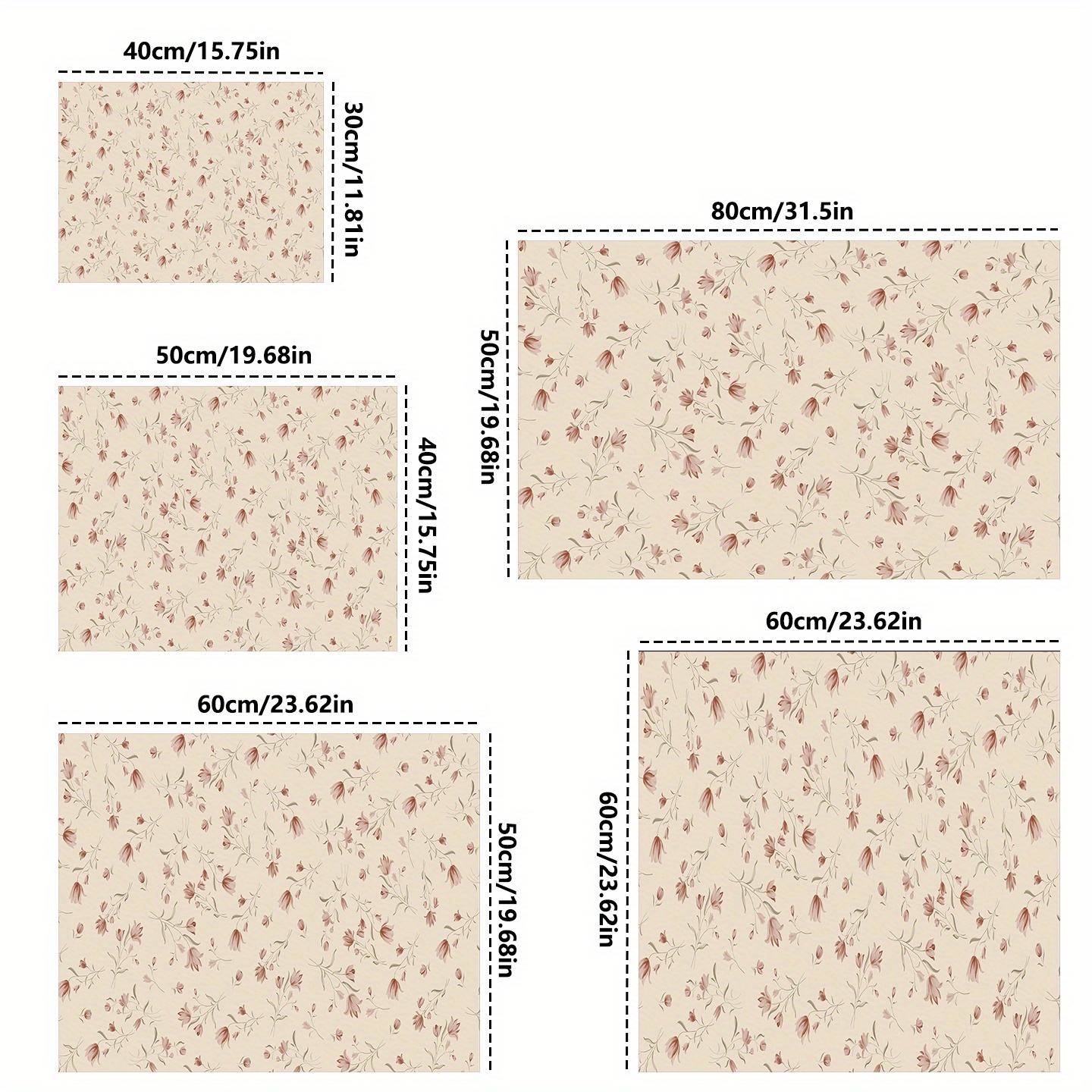 TEMU 1pc Easy Small Floral Print Kitchen Trivet, Counter Mat, Desktop Absorbent Coaster, Bathroom Sink, Coaster And Placemat, Washing Machine, Pad,