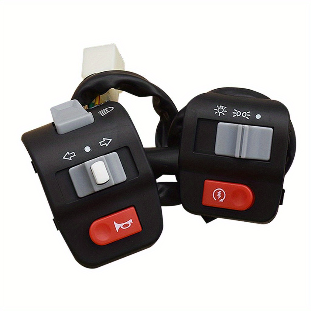 TEMU Jog Scooter Combination Switch Assembly With Left Horn And Right Function, Ignition Lock & Tumbler Set - Compatible With Various Scooter Models, No Battery Included