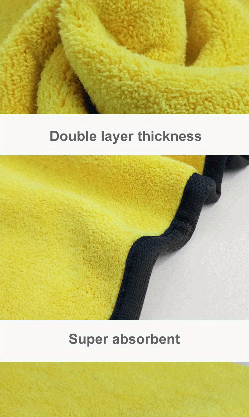 super absorbent microfiber cleaning cloth 3/5/10 sheet - fleece free towels for kitchen, car and home - multifunctional reusable window, dust and wash wipes details 1