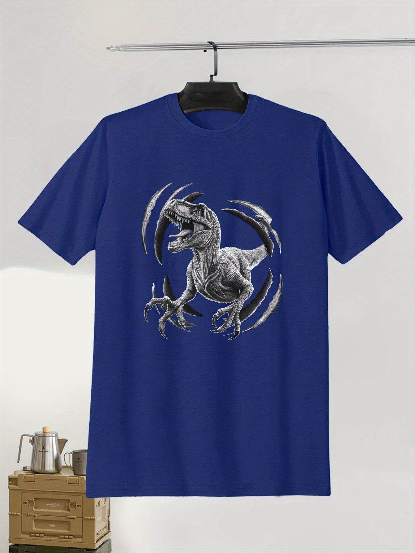 camiseta casual verano hombre estampado velociraptor - Temu Uruguay, image size:800x1066