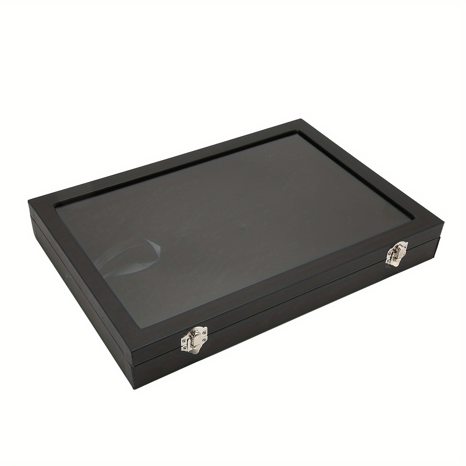 

Large Brooch Storage Box Transparent Dust- Proof Brooch Display Box Large Pu Leather ( 35* 24* 5