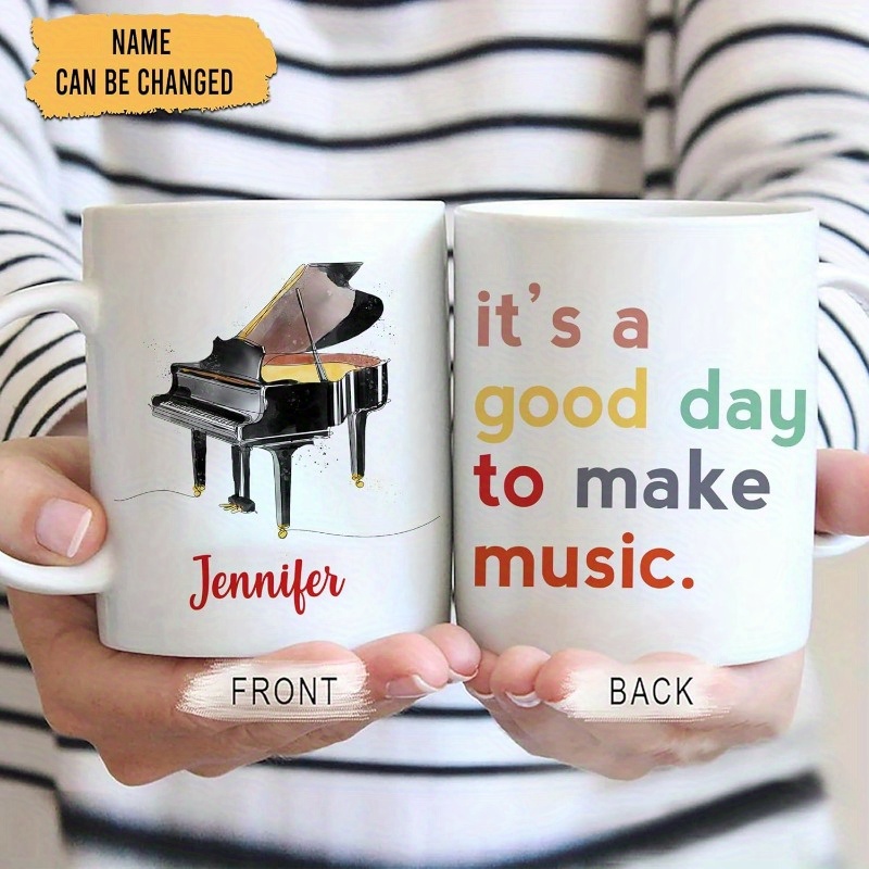 music treble clef coffee mug name text music themed cup - Temu