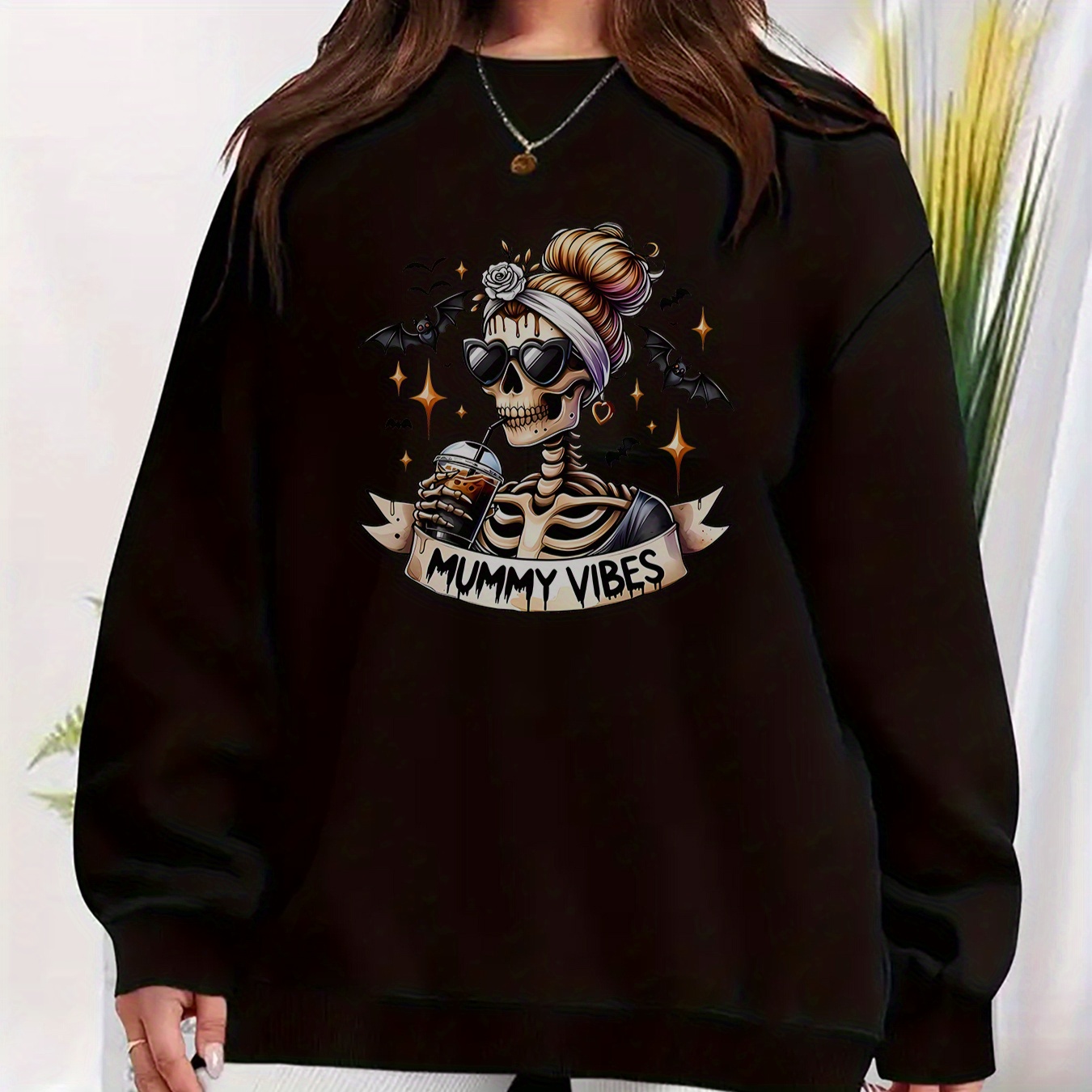 

Sweatshirt Doublé en Halloween - , Épais Longues & Col Rond, & l'Hiver
