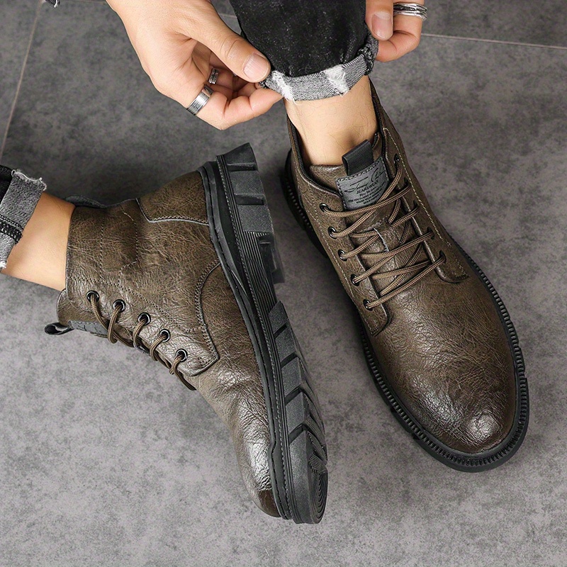

Men' Motorcycle - -up, , Comfortable Ankle Booties For , Footwear
