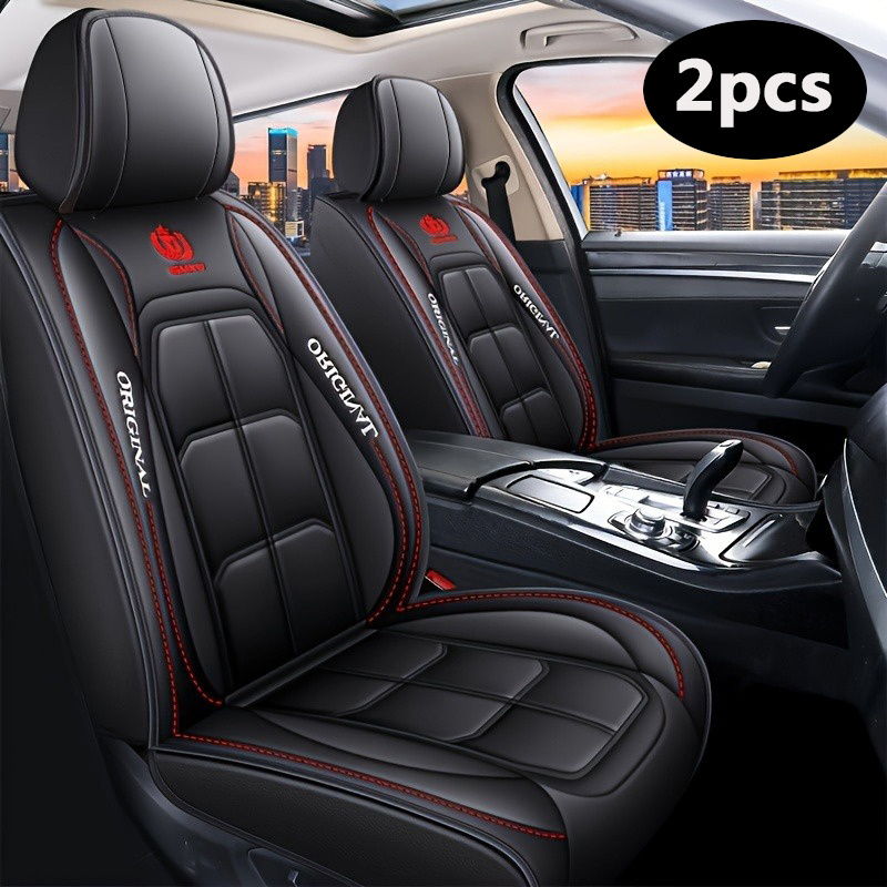 

2pcs Premium Faux Leather Car Seat Covers - Fit For Cars, Suvs, & Trucks | , Protection