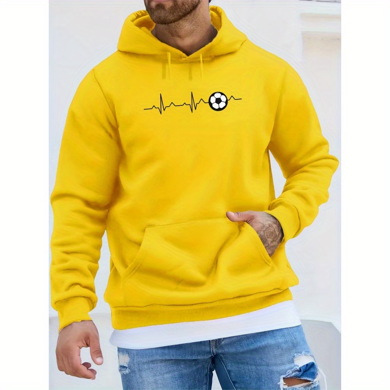 

Men's Casual Long Sleeve Hoodie With Printed Letter Design - Winter Plush Sweater - - Free Shipping - Perfect Gift For Men