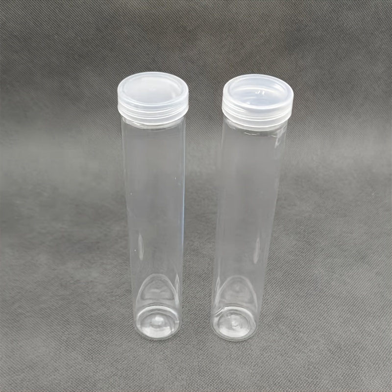 Image of 2pcs Transparent Plastic Pencil And Marker Manager Tube With Twist Top Cover - A Transparent Storage Container For School And Office Supplies, Baskets, Boxes, And Containers For Home Organization