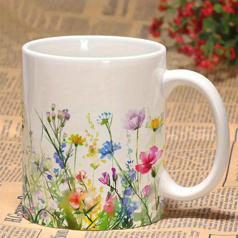 

1pc Ceramic Coffee Mug With - Dishwasher & Microwave Safe, Ideal For Hot/ Cold Drinks, Home Decoration And Gifting On Birthdays, Christmas, And More