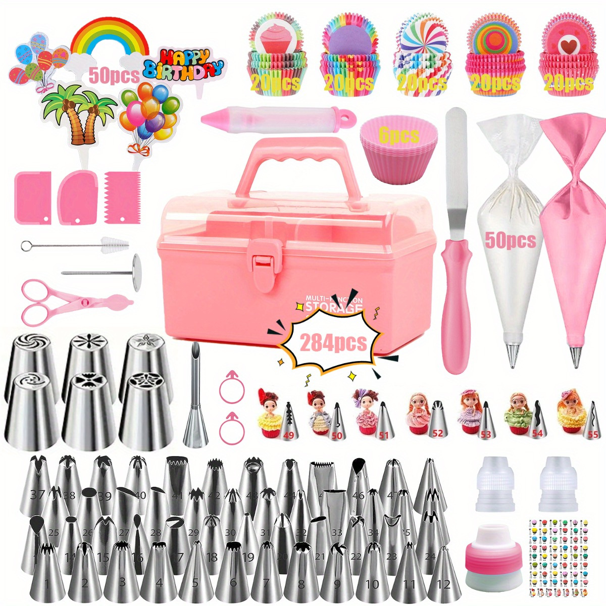 deluxe baking cake decorating kit stainless steel tips Temu Oman