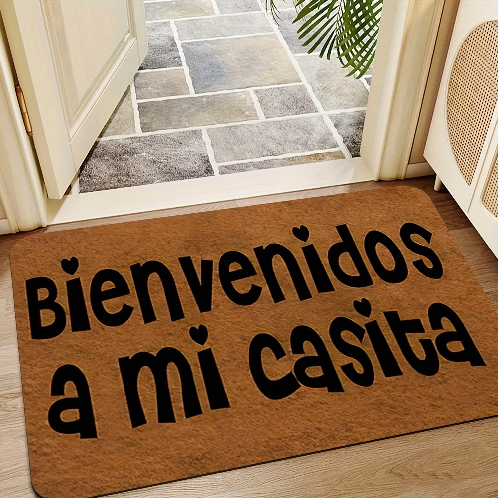 

Welcome Home Indoor Doormat - Non-slip, Machine Washable, Stain Resistant Entryway Rug, Polyester Fiber Mat For Kitchen And Bathroom