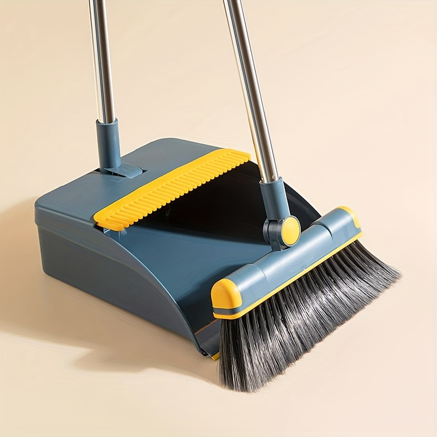 rotatable broom set thickened rotatable folding soft bristle broom dustpan set sturdy and durable stainless steel pole convenient cleaning supplies Product details 7