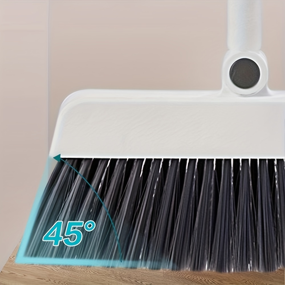 rotatable broom set thickened rotatable folding soft bristle broom dustpan set sturdy and durable stainless steel pole convenient cleaning supplies Product details 8