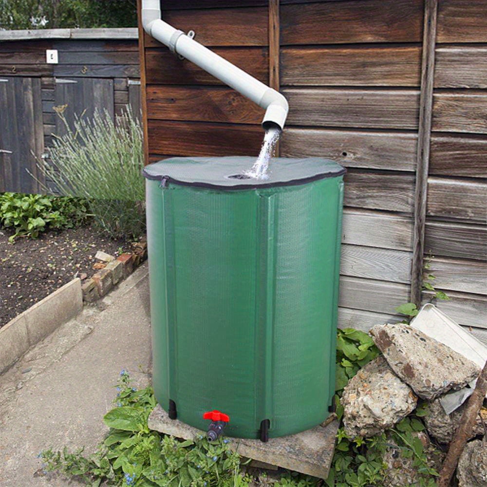 TEMU 66 Gallon Green Foldable Rain Barrel, Collection, Compact Tank, Reinforced Structure, Harvesting, Users