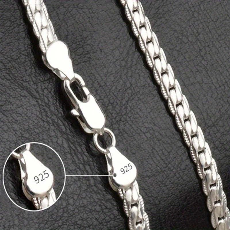 

Elegant 20-inch Silvery-plated Necklace Chain - Ideal For , Weddings & Engagements