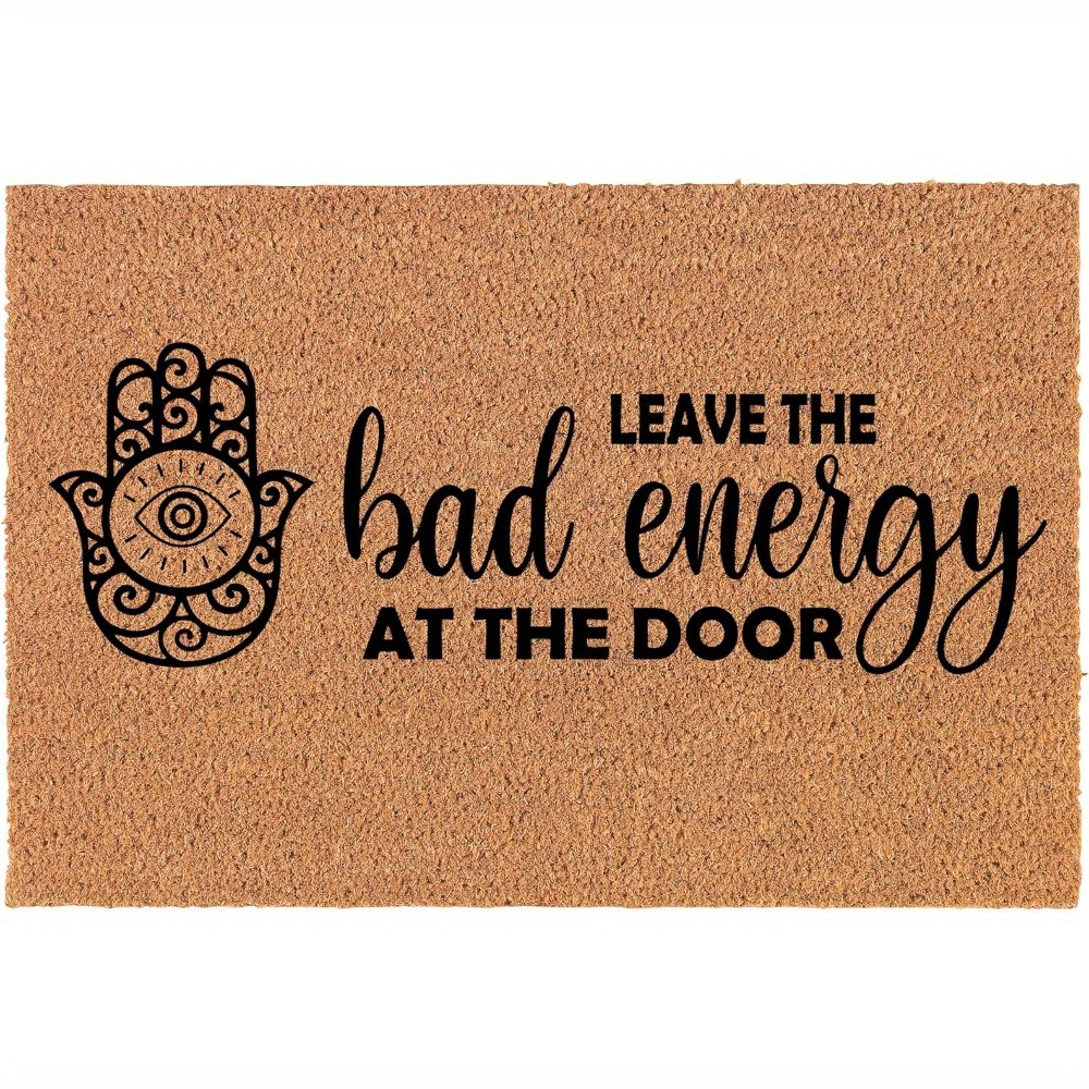 

24"x 16" Leave The Welcome Doormat Front Door Bathroom Universal Doormat With Non-slip Rubber Back