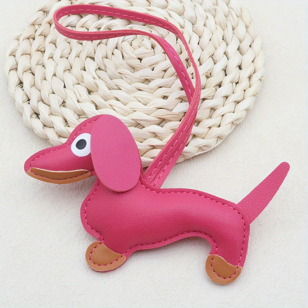 1pc Dachshund Keychain - Cute Dachshun Dog Purse Charm, Car Accessory & Bag Hanger Suitable For &, Dachshund Lovers Gift
