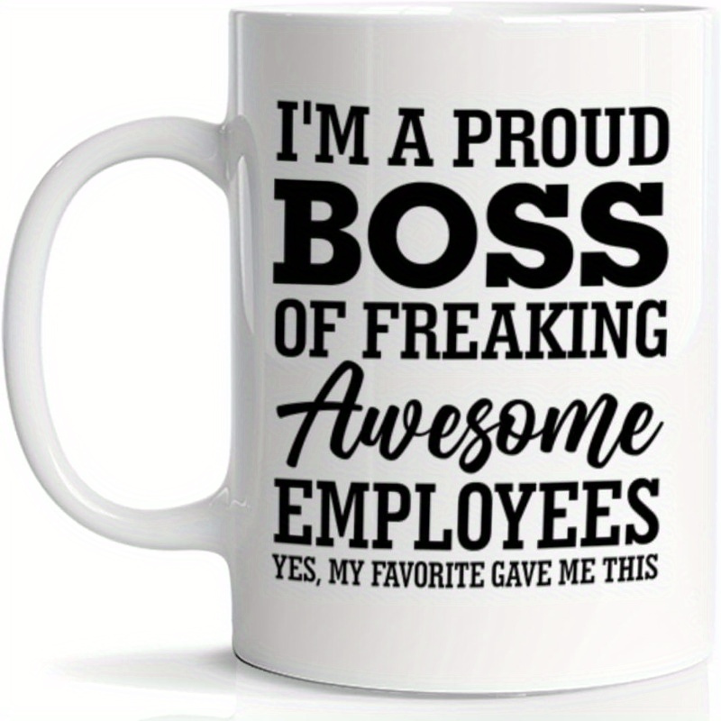 

1pc, Boss Funny Coffee Mug, Boss Gifts For Men Women, Thank You Gifts For Boss, Retirement Gifts For Boss Mentor Leader, Boss Fun Mug, 11 Oz Ceramic Cup