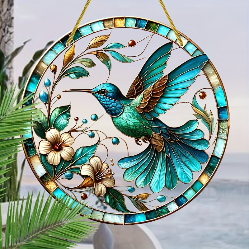 

Bohemian Translucent Hummingbird Suncatcher Window Wall Hanging Ornament - Hanging Decor For Windows, Walls, Gardens, And Home - Ideal Gift For - Indoor & Outdoor Universal