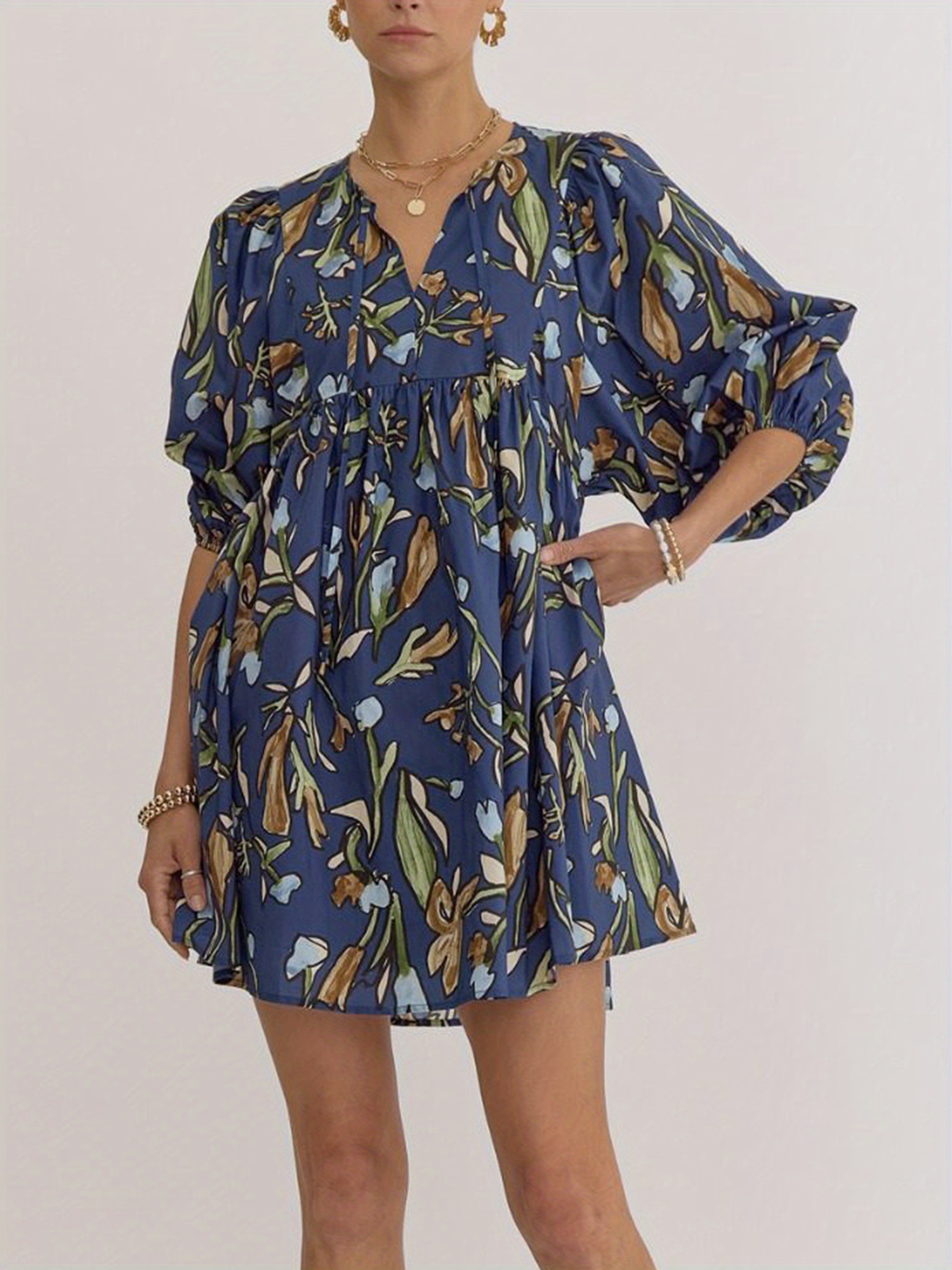chinese dress ladies Angel Maternity Lina Palm Leaf Twist Front Maternity Dress main image 0