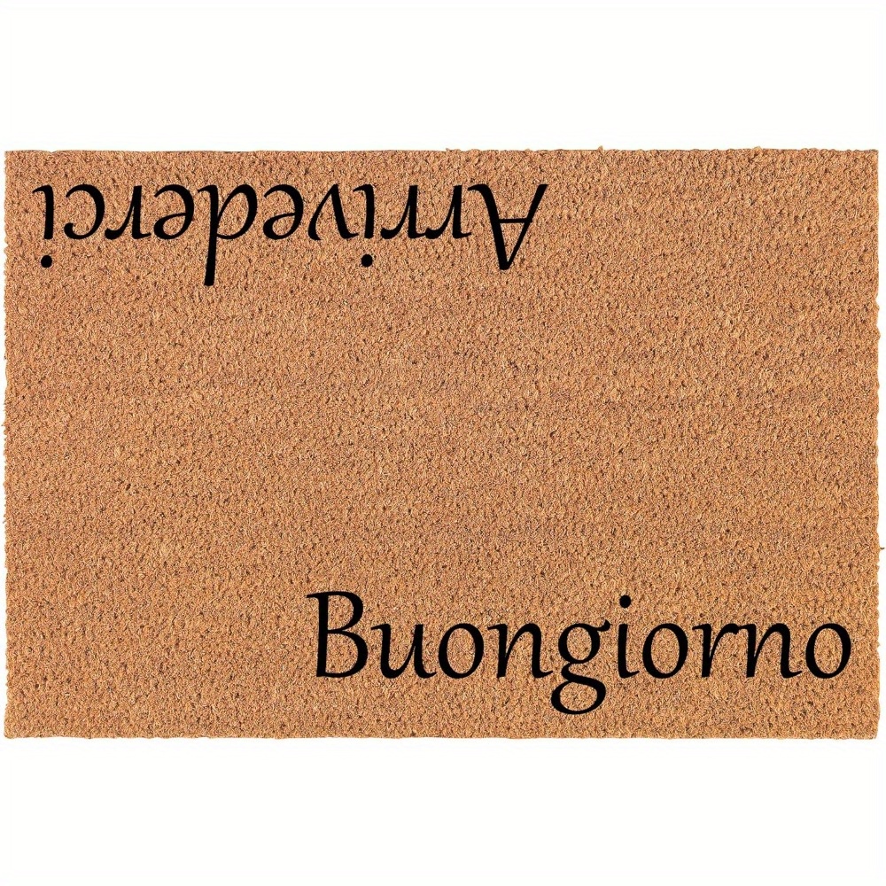 

24"x 16" Italian Entrance Welcome Doormat Front Door Bathroom Universal Doormat With Non-slip Rubber Back