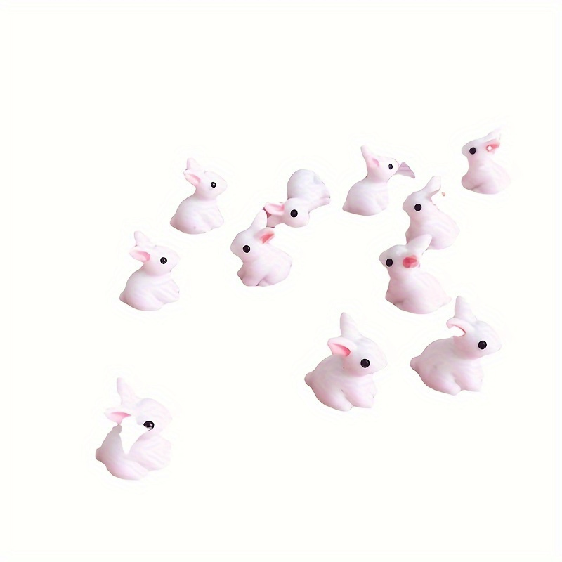 

30pcs Miniature Resin Bunny Figurines - Easter Rabbit Decorations, Non-electric Tiny Animal Ornaments For Diy Landscaping, Home, Office – Holiday Gifts For Christmas, Valentine's Day, New Year