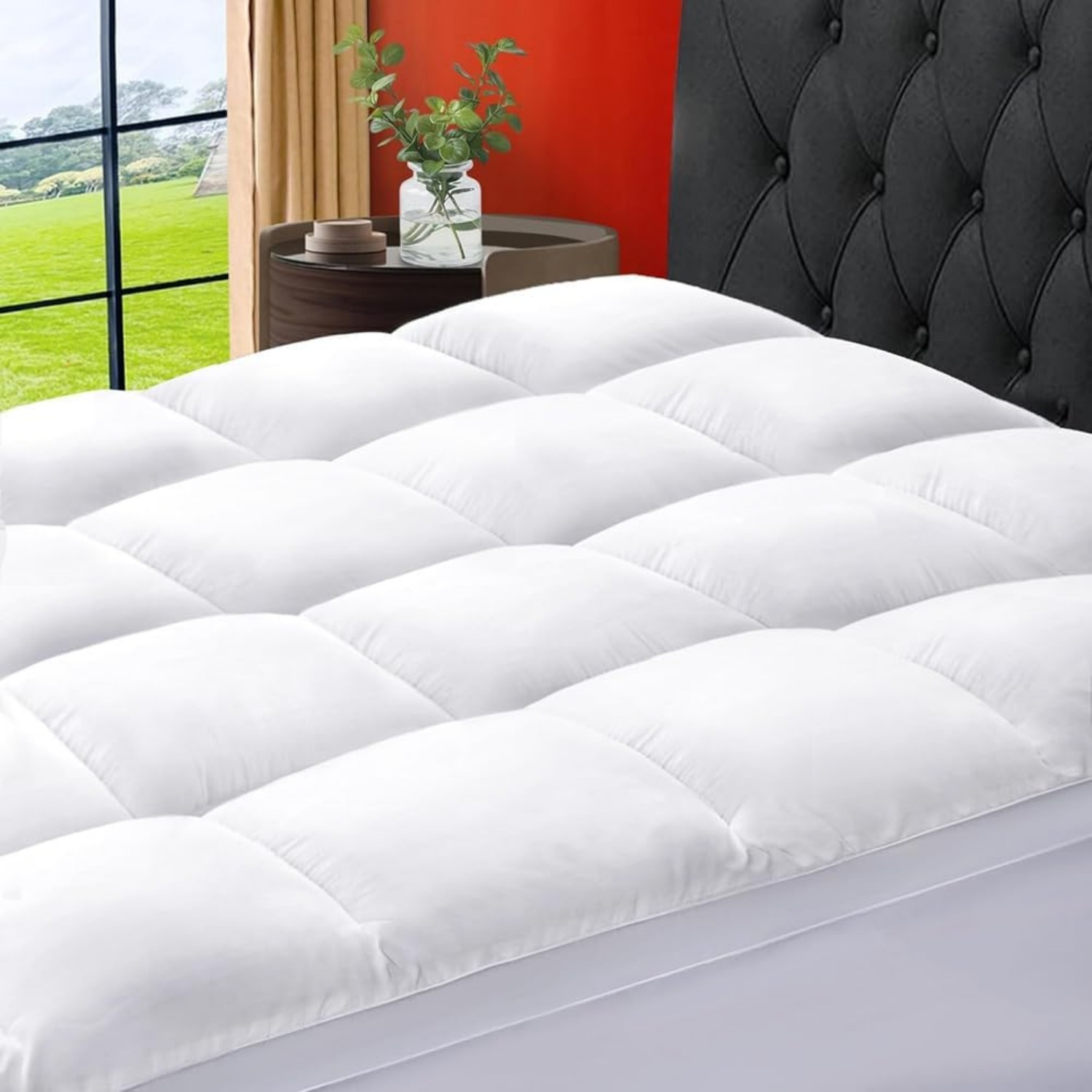 

Mattress Topper Extra Thick Mattress Pad 8-21" Deep Down Alternative Fill Mattress Protector Pillow Top Mattress Cover