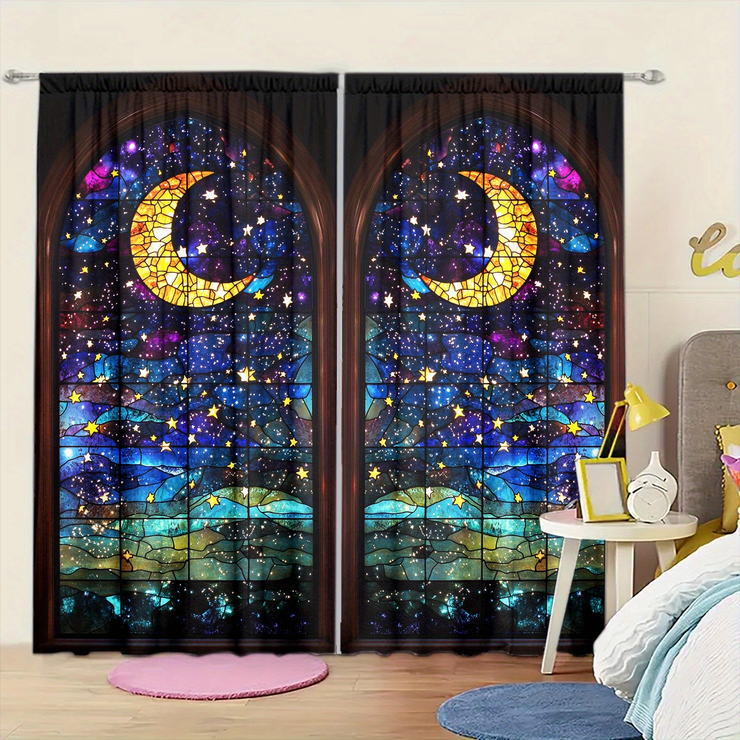 Scenery hotsell Printed Curtain / Drapes For Living Room Dining Room Bed Room With 2 Panel Set - Multiple Sized Moon Sun Clouds Night Sky Artwork