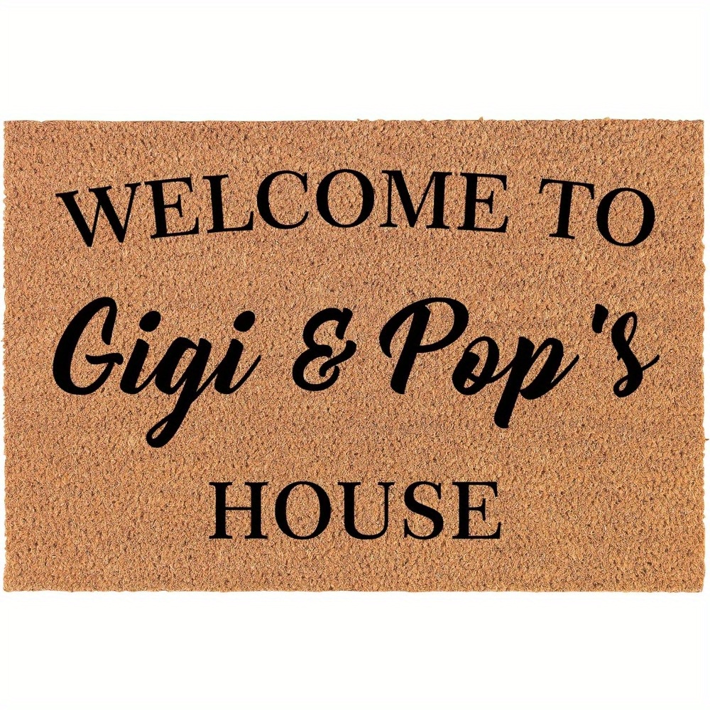 

24"x 16" Welcome To And House Doormat Front Door Bathroom Universal No Slip Rubber Mat