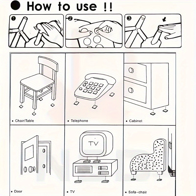 5 шт. самоклеящиеся нескользящие мебельные подкладки - металлические полированные & виниловые, шумоподавляющие защитные накладки для стульев, диванов, скамеек подробные сведения 5