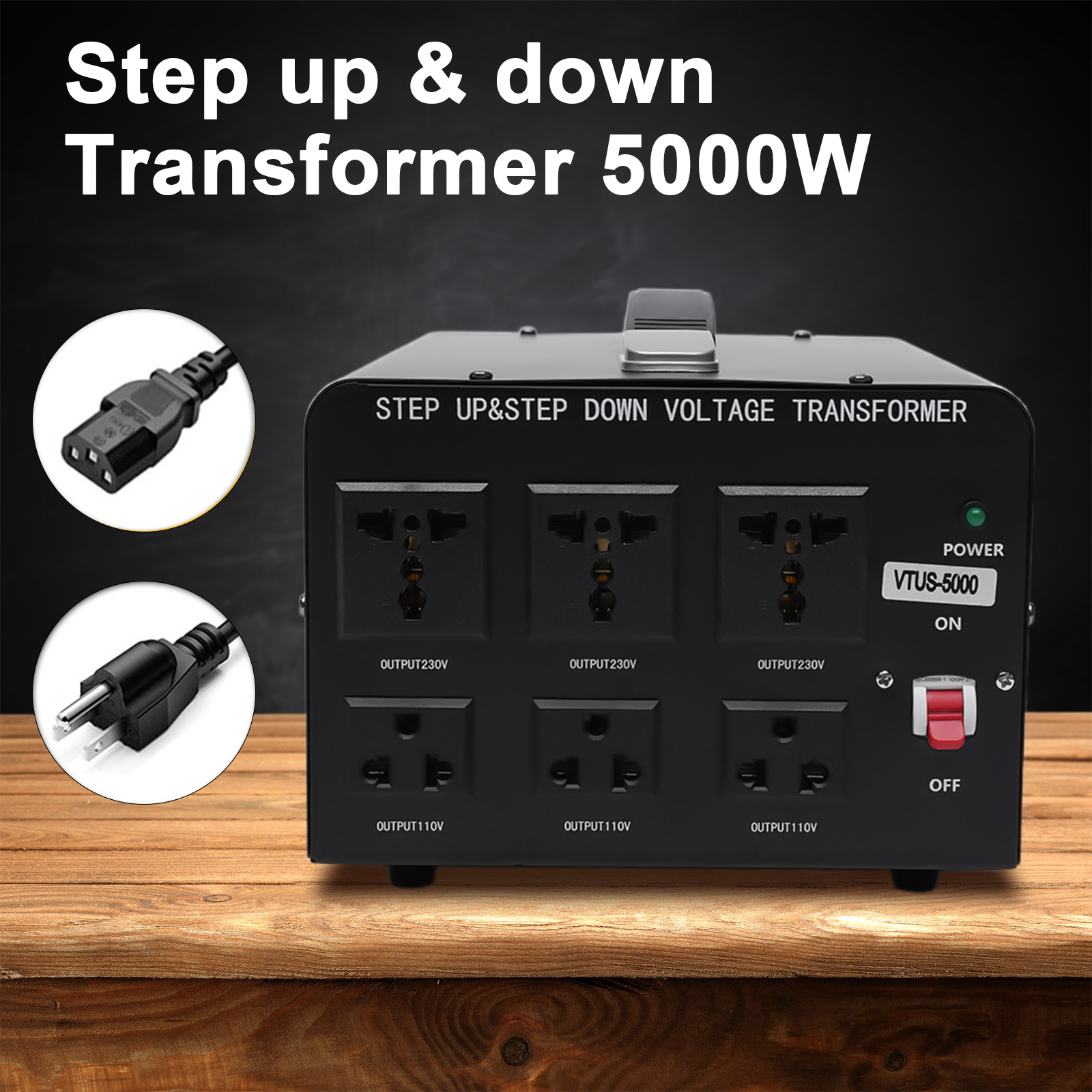 

5000 Watt / Down 220v To 110v Voltage Converter Transformer Voltage Transformer 5000w Converter / 110v-220v/ 220v-110v For Hot Water Pots Household Food Mixers