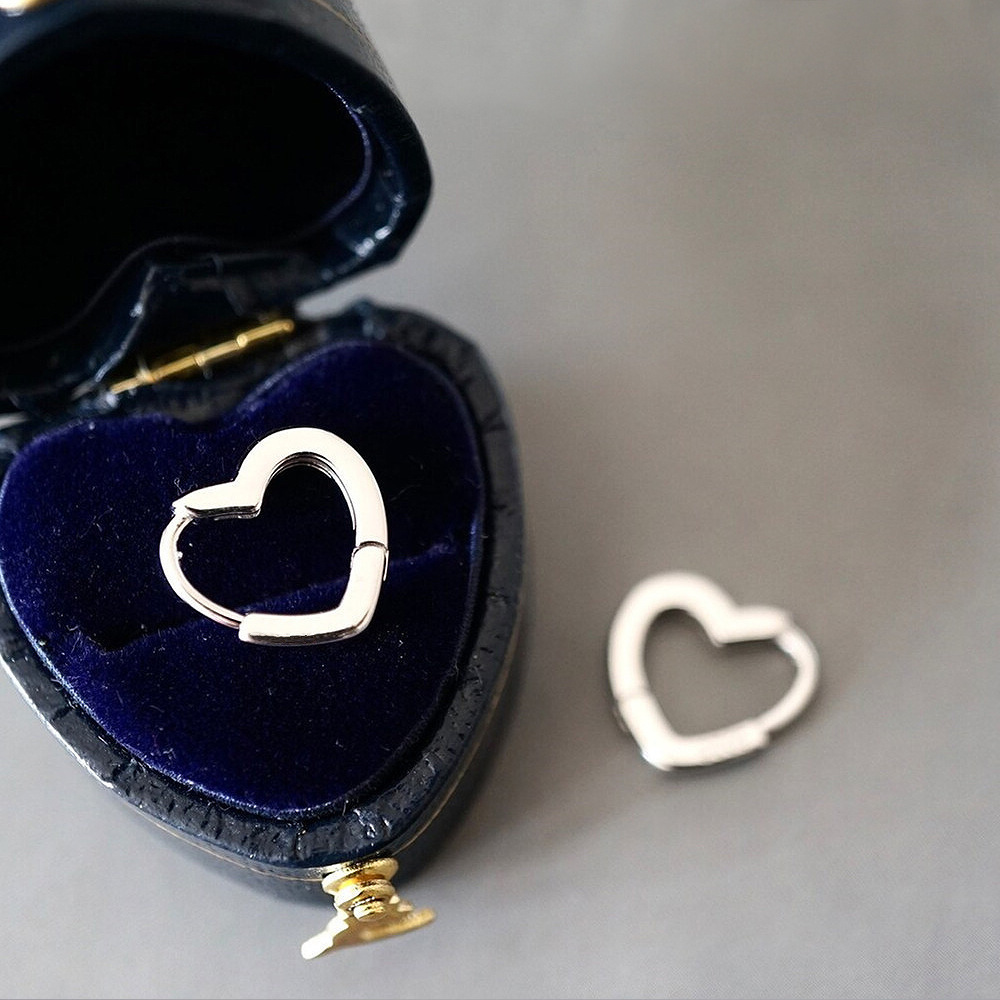 Geometric Heart Earrings for Weddings & Parties