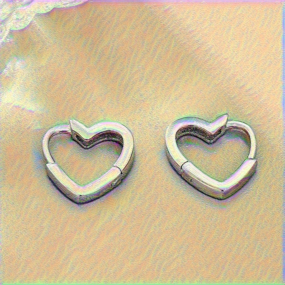 Geometric Heart Earrings for Weddings & Parties