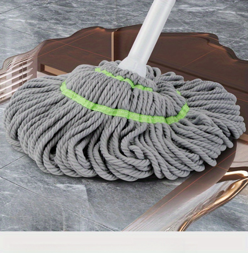 1pc easy wringing string mop multi surface wet dry use super absorbent microfiber ideal for bedroom bathroom toilet and living room cleaning self spinning dust removal tool details 6