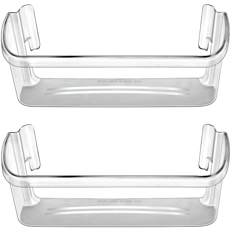 

240323002 Refrigerator Door Bin Shelf Compatible With Frigidaire Or , Bottom 2 Shelves On Refrigerator Side, Clear, Double , Replaces Ps429725, Ap2115742