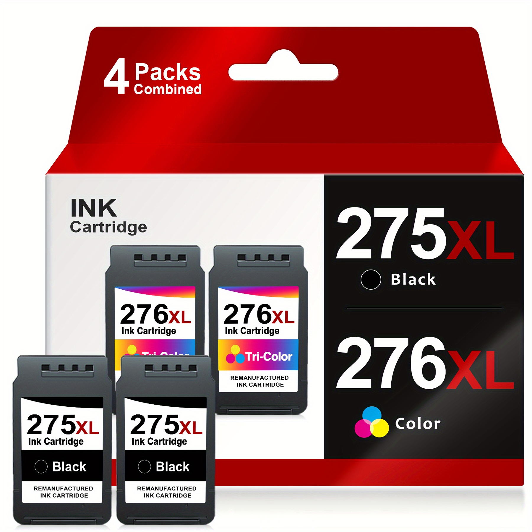 

Pg-275xl Cl-276xl For Ink Cartridges Black & For Ink 275 Ink 276 Printer Cartridges Compatible For Tr4720 Tr4722 Ts3500 Ts3520 Printer