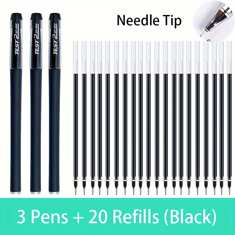TEMU Gel Pen Set Black Blue Red Filled Gel Pen Bullet 0.5mm School And Office Supplies Stationery Kawaii Accessories Stationery