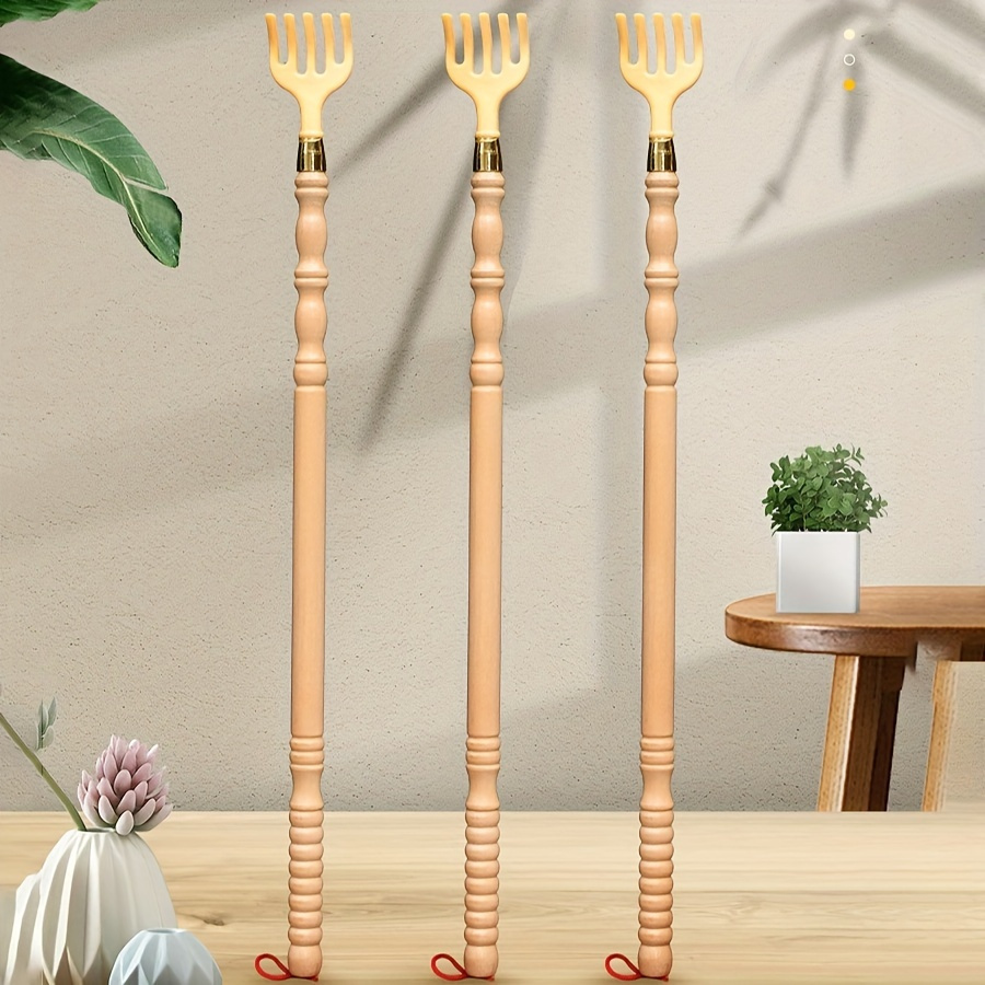 

2pcs Wooden Back Scratchers With Long Handles - , Twisted Design, Self-massage Tool For , Ideal For Elderly And Adults, Scratcher | Comfortable Grip | Wooden Construction, Back Scratchers For Adults