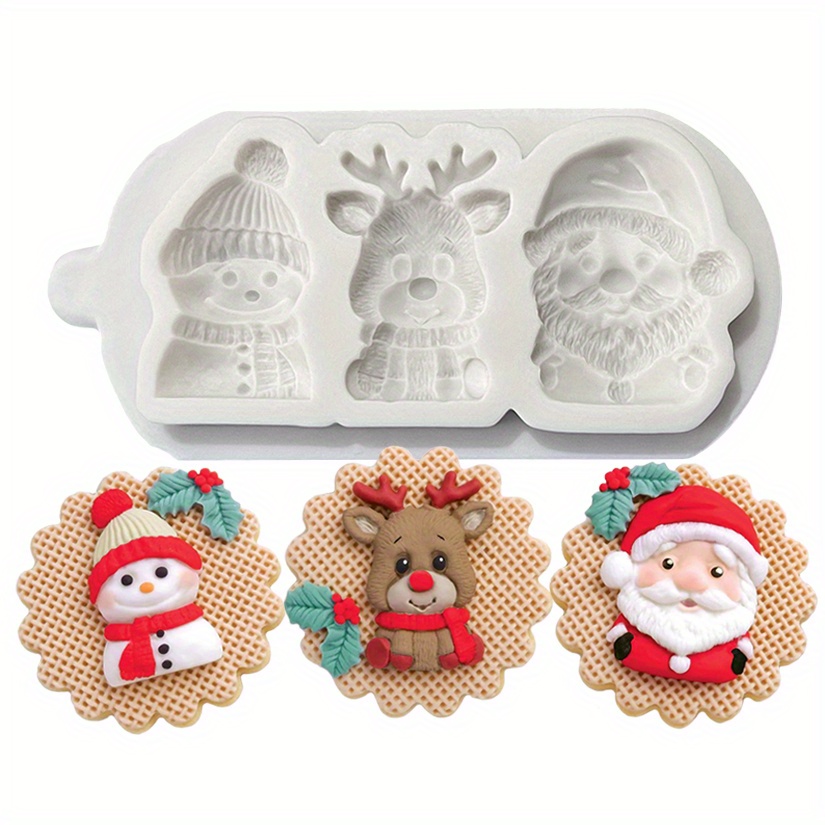 

Christmas Fondant Set, 3d Snowman , Diy Decoration , -free Gum , 1pc For