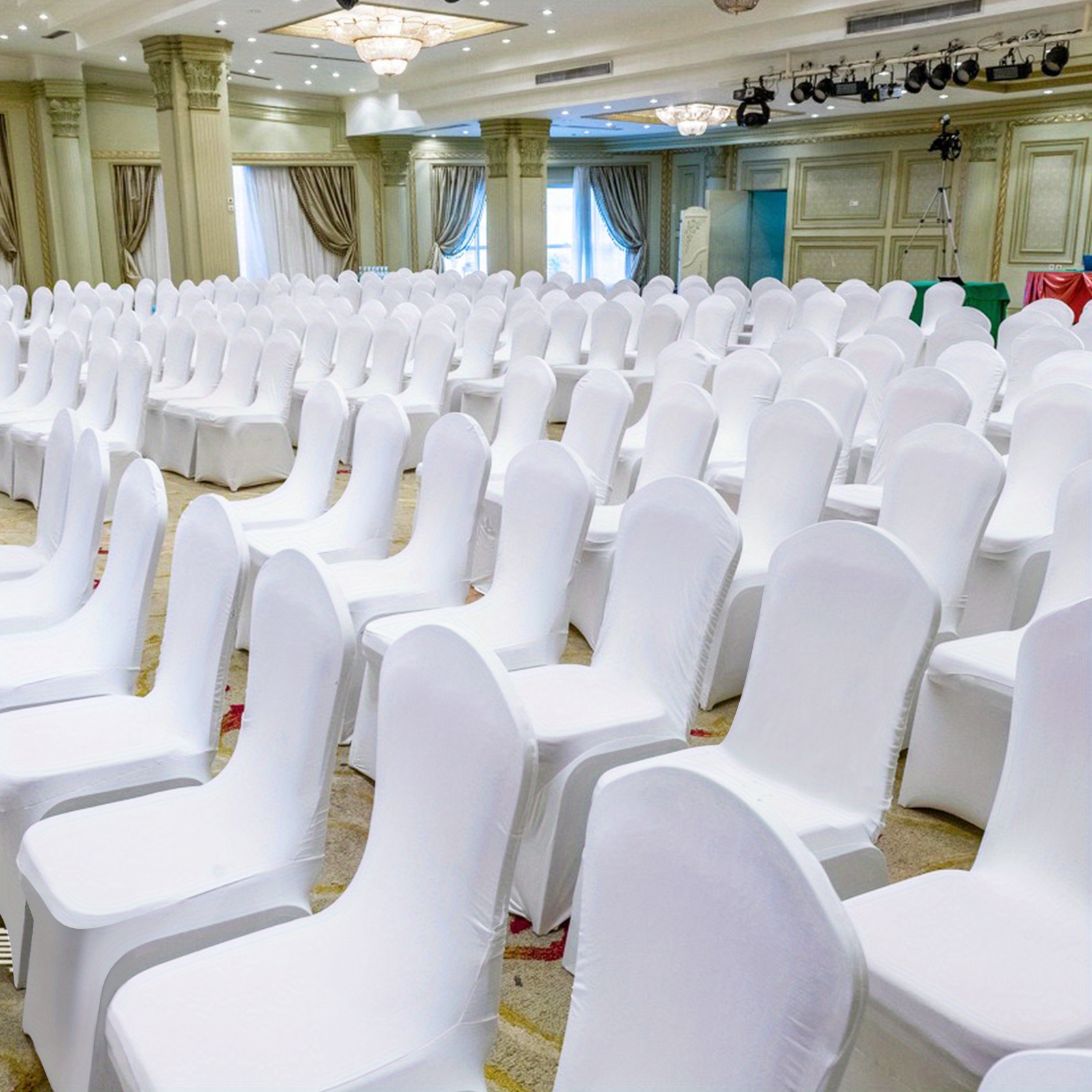 

White Chair Covers Universal Stretch Chair Cover White Chair Covers Ribbon Chair Covers For Parties Wedding And Celebrations