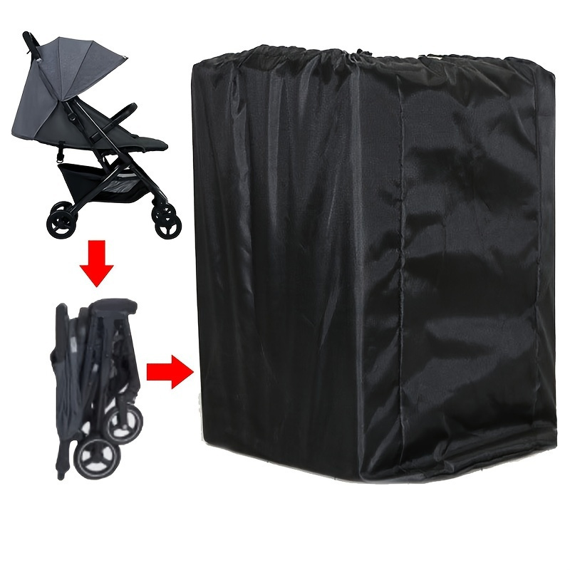 

1pc Non-waterproof Baby Stroller Storage Bag, Dust-proof Cover For Foldable Strollers With Drawstring Closure – For Travel